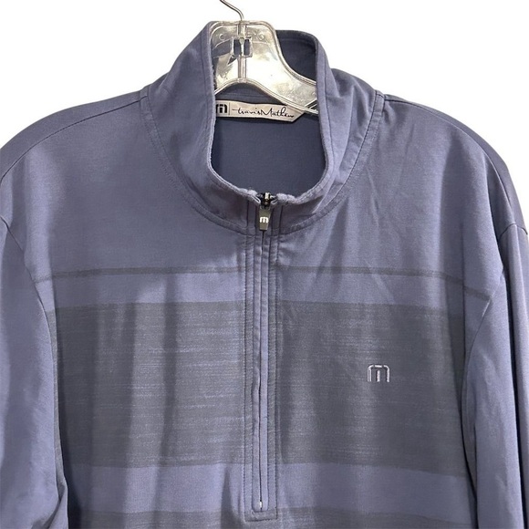 Travis Mathew Men's XL Blue Quarter Zip Pullover Sweater Casual Golf - Picture 4 of 12